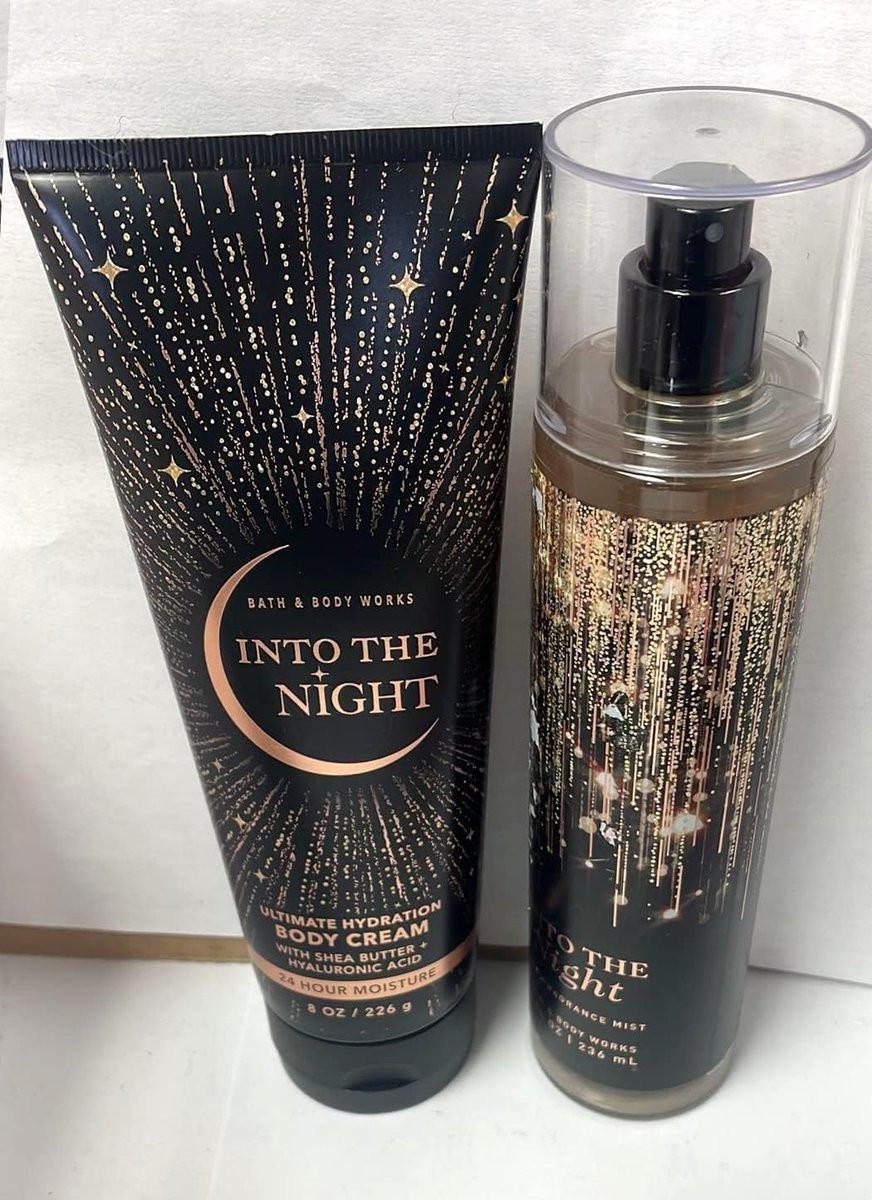 Bath & Body Works Into the Night - Duftnebel & Ultra Shea Body Cream - 2-teiliges Set (Verpackung variiert)