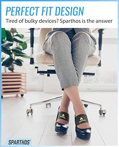 Sparthos Fußgewölbe Stützhülle - Plantarfasziitis Kompressionsbänder - Fußgewölbe Stützhüllen für Damen und Herren Schuhe Socken - für Männer und Frauen (Schwarz-M)