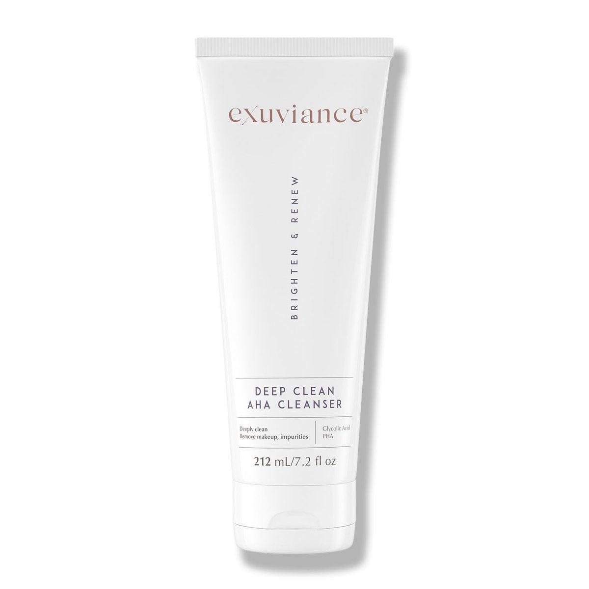 EXUVIANCE Deep Clean AHA Schaumreiniger für das Gesicht und Make-up-Entferner mit Glykolsäure, seifenfrei, 7,2 Fl. Oz.