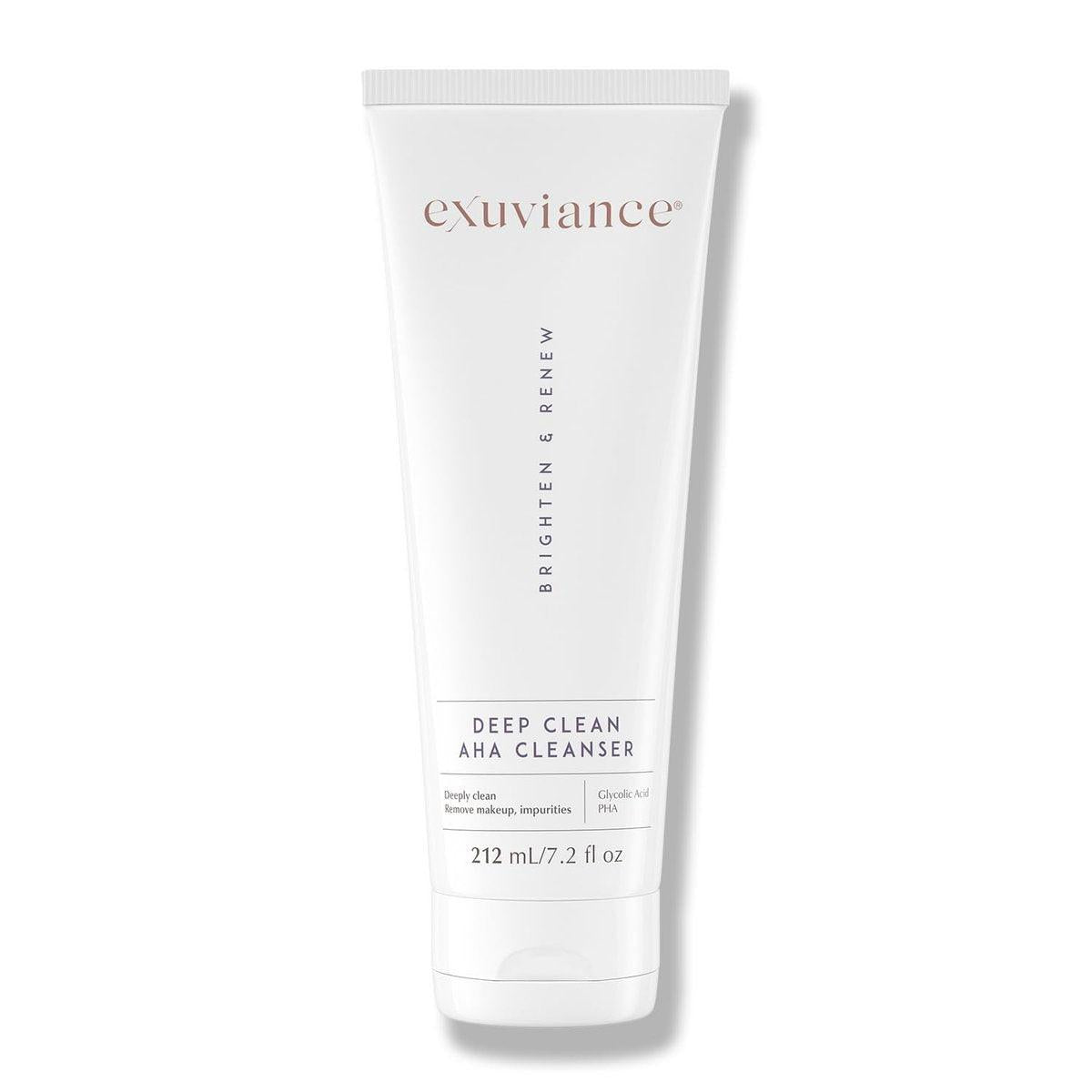 EXUVIANCE Deep Clean AHA Schaumreiniger für das Gesicht und Make-up-Entferner mit Glykolsäure, seifenfrei, 7,2 Fl. Oz.