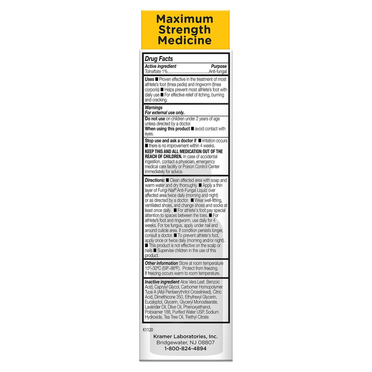 Fungi-Nail Anti-Pilz-Liquid-Lösung, 1 Unze (2er-Pack) – Wirksame Nagelpilzbehandlung mit Tolnaftat
