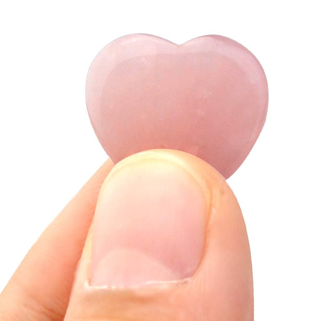 Marrywindix 15er-Pack 0,8 Zoll Heilende Kristalle – Rosenquarz Herzstein für Chakra-Ausgleich und Reiki