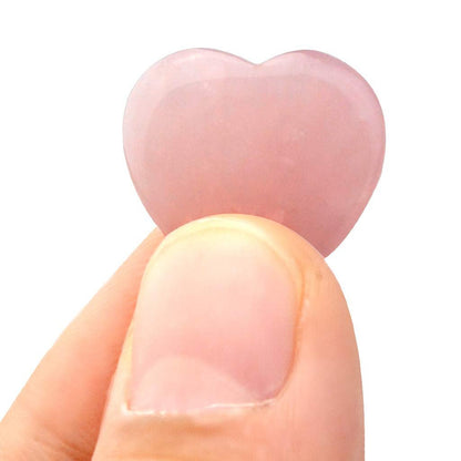 Marrywindix 15er-Pack 0,8 Zoll Heilende Kristalle – Rosenquarz Herzstein für Chakra-Ausgleich und Reiki