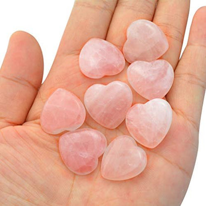 Marrywindix 15er-Pack 0,8 Zoll Heilende Kristalle – Rosenquarz Herzstein für Chakra-Ausgleich und Reiki