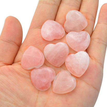 Marrywindix 15er-Pack 0,8 Zoll Heilende Kristalle – Rosenquarz Herzstein für Chakra-Ausgleich und Reiki