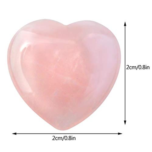 Marrywindix 15er-Pack 0,8 Zoll Heilende Kristalle – Rosenquarz Herzstein für Chakra-Ausgleich und Reiki