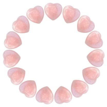Marrywindix 15er-Pack 0,8 Zoll Heilende Kristalle – Rosenquarz Herzstein für Chakra-Ausgleich und Reiki