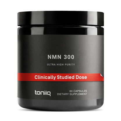 Toniiq Stabilisierte NMN Kapseln - 300 mg - 98% hochreines Nicotinamid-Mononukleotid - 60 Kapseln zur Unterstützung von NAD+
