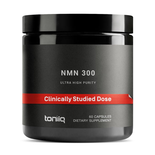 Toniiq Stabilisierte NMN Kapseln - 300 mg - 98% hochreines Nicotinamid-Mononukleotid - 60 Kapseln zur Unterstützung von NAD+