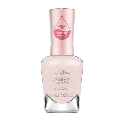 Sally Hansen Color Therapy Nagellack | Mit Biotin und Arganöl | Lang anhaltend, stärkende Formel | 539 Bare Kiss | Nude Pink Nagelfarbe
