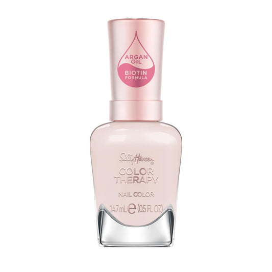 Sally Hansen Color Therapy Nagellack | Mit Biotin und Arganöl | Lang anhaltend, stärkende Formel | 539 Bare Kiss | Nude Pink Nagelfarbe