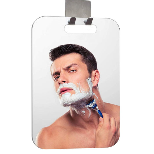 APHUIME Beschlagfreier Duschspiegel (11 x 7,48 Zoll) – Anti-Beschlag, rahmenloser Wandspiegel für Rasur und Make-up, groß, mit Rasiererhaken