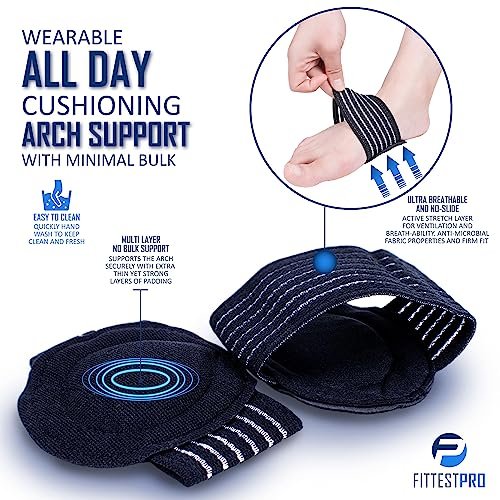 Fittest Pro Plantarfasziitis Fußschmerz Linderung 14-teiliges Set – Premium Plantarfasziitis Unterstützung, Gel Fersensporn & Therapie Wickel, Kompressionsstrümpfe, Fußhüllen, Fußgewölbestützen, Fersenkissen Einlagen & Griffe