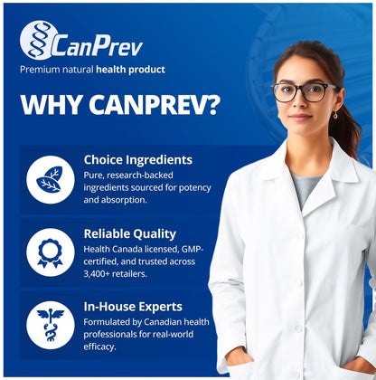 CanPrev Magnesium BisGlycinate 200 mg – 60 vegane Kapseln, sanft zu Magen, für Knochen & Muskeln, 60-Tage-Vorrat