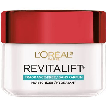 L’Oréal Paris Revitalift Anti-Aging Gesichts- und Halscreme – Glättende und straffende Feuchtigkeitspflege für 24 Stunden Hydratation, Duftneutral, 48 g