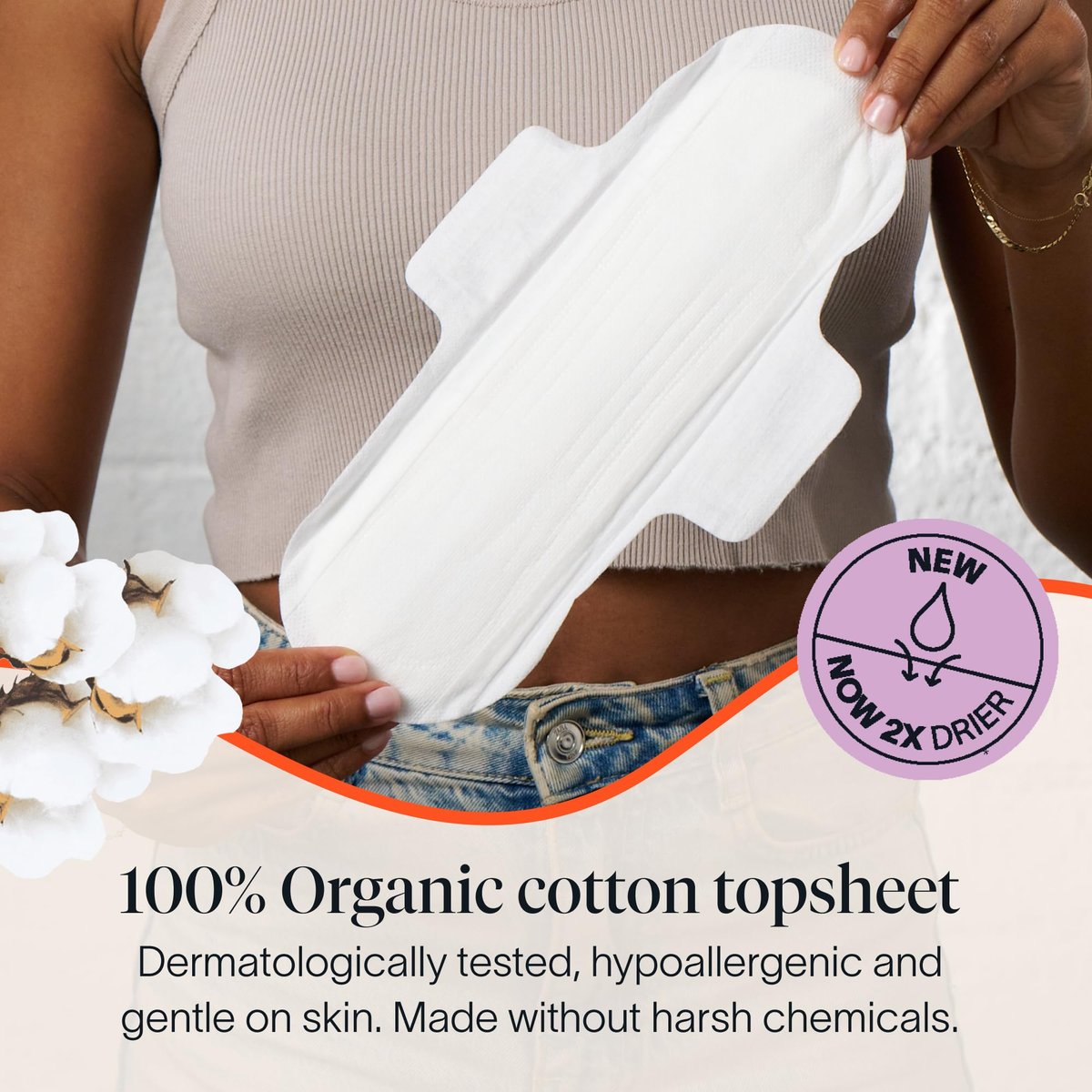 Cora 100% Bio-Baumwoll-Binden (36 Super Binden)