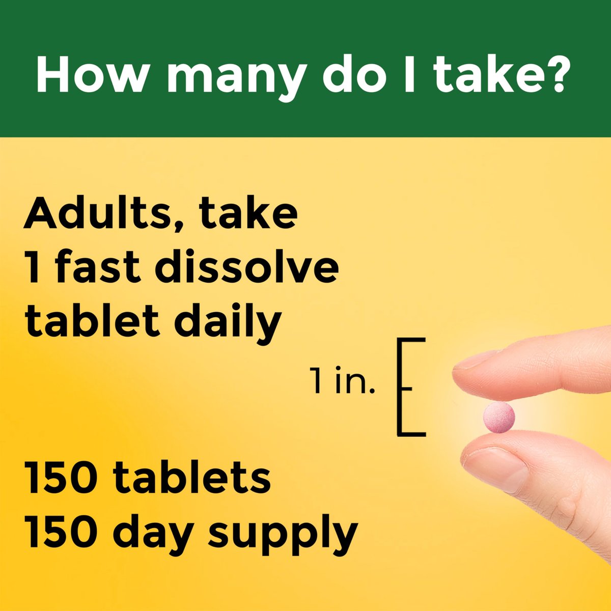 Nature Made Vitamin B12 1000 mcg Lutschtabletten – 150 zuckerfreie, schnell lösliche Tabletten zur Unterstützung des Energiestoffwechsels