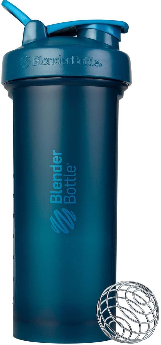BlenderBottle Classic V2 Shaker Flasche für Proteinshakes und Pre-Workout, 1,3 Liter, Ocean Blue