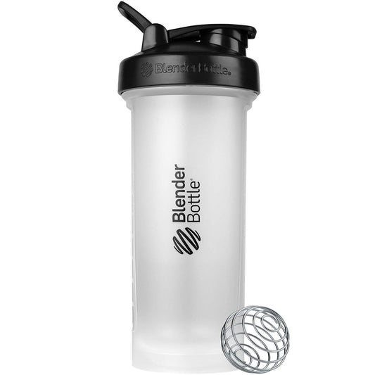 BlenderBottle Classic V2 Shaker-Flasche für Proteinshakes und Pre-Workout, 45 Unzen, Klar/Schwarz