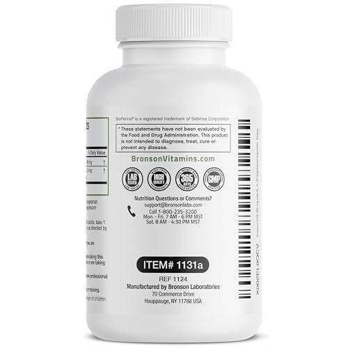 Bronson DIM 200 mg mit BioPerin – Diindolylmethan zur Unterstützung des Östrogenstoffwechsels & Hormonbalance, 60 vegane Kapseln