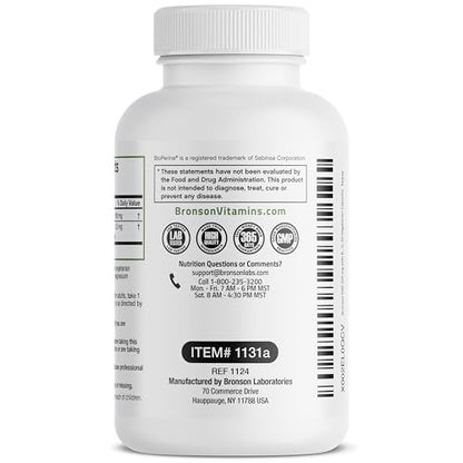 Bronson DIM 200 mg mit BioPerin – Diindolylmethan zur Unterstützung des Östrogenstoffwechsels & Hormonbalance, 60 vegane Kapseln