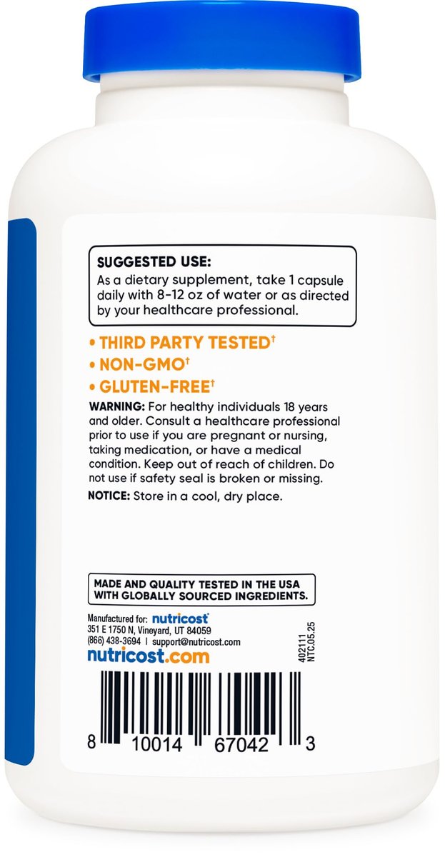 Nutricost Astragalus Kapseln 550mg, 240 vegetarische Kapseln - Non-GMO und glutenfrei