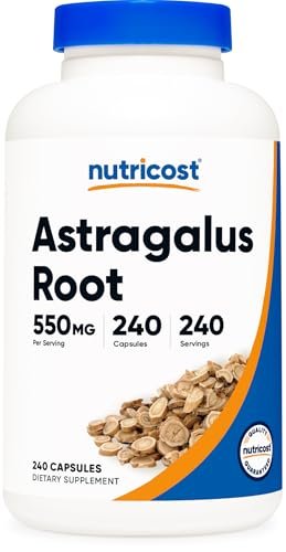 Nutricost Astragalus Kapseln 550mg, 240 vegetarische Kapseln - Non-GMO und glutenfrei