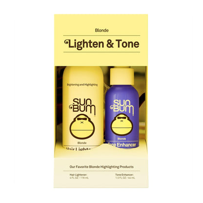 Sun Bum Lighten and Tone Travel Set – Blondhaar Aufheller & Toner für unterwegs – UV-Schutz, vegan & tierversuchsfrei (118 ml + 44 ml)