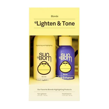 Sun Bum Lighten and Tone Travel Set – Blondhaar Aufheller & Toner für unterwegs – UV-Schutz, vegan & tierversuchsfrei (118 ml + 44 ml)