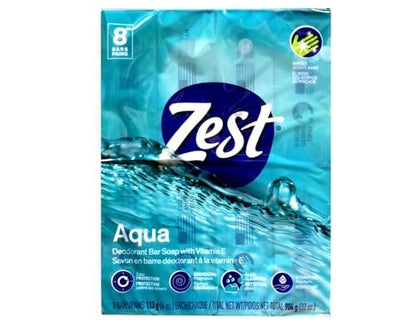 Zest Aqua Pure Reinigungsseife 20% mehr Feuchtigkeit 8 Stück (2er-Pack)