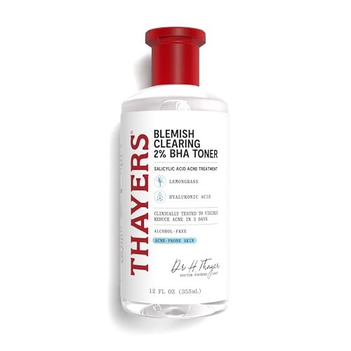Thayers Blemish Clearing Salicylic Acid Toner – Aknebehandlung Gesichtswasser mit 2% Salicylsäure, beruhigend und nicht austrocknend, 355 ml