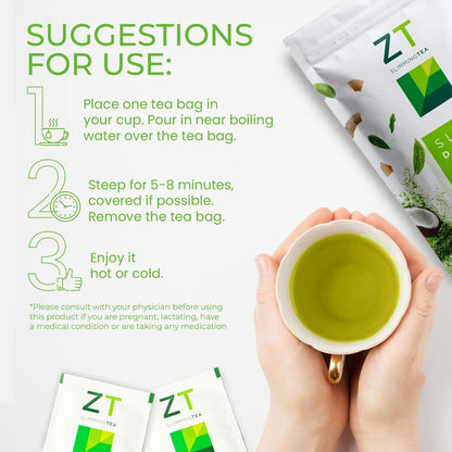 Dr. Zisman ZT Slimming - Matcha-Coconut Kräutertee-Mischung mit Sennesblättern - Antioxidative Wirkung - 28-Tage-Wohlbefinden (28 Teebeutel)