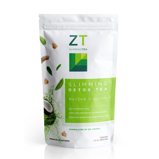 Dr. Zisman ZT Slimming - Matcha-Coconut Kräutertee-Mischung mit Sennesblättern - Antioxidative Wirkung - 28-Tage-Wohlbefinden (28 Teebeutel)