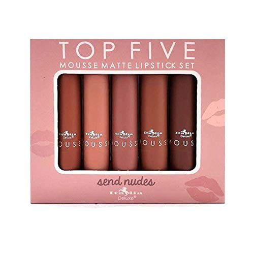 Italia Deluxe Top Five Mousse Matte Lipstick Set – Send Nudes – 5 matte Nudetöne