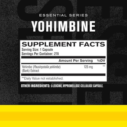 Jacked Factory Yohimbine Extra Starkes Supplement, 270 Kapseln - Premium Yohimbe-Rindenextrakt für erfahrene Anwender - Körperrekomposition, Energie & mehr - Ohne Füllstoffe - 270 vegane Kapseln