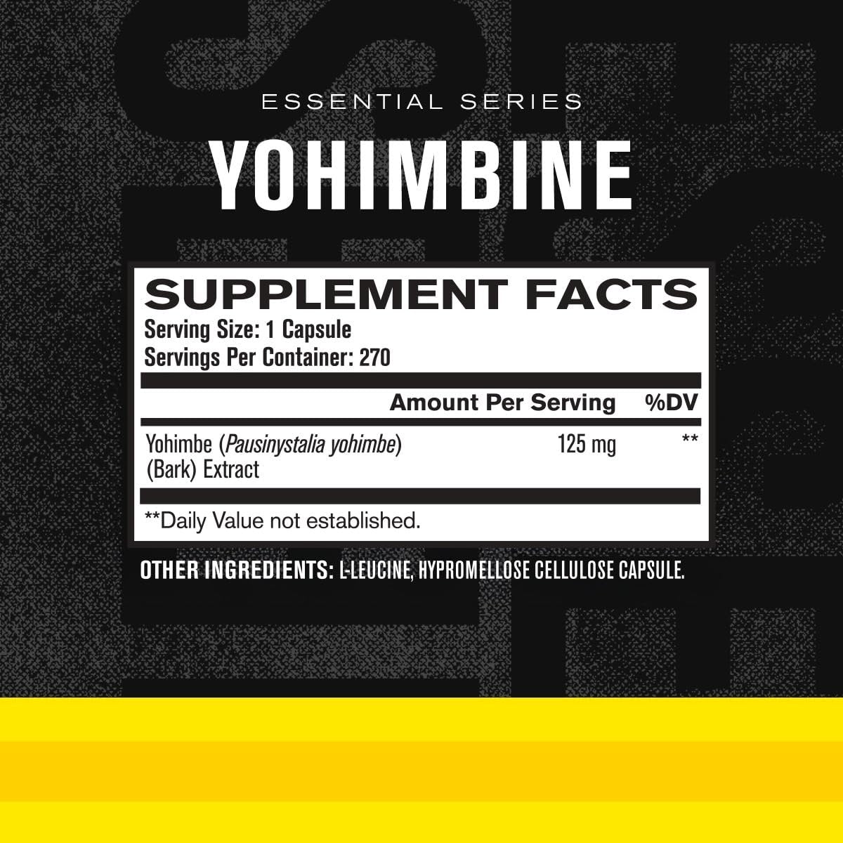 Jacked Factory Yohimbine Extra Starkes Supplement, 270 Kapseln - Premium Yohimbe-Rindenextrakt für erfahrene Anwender - Körperrekomposition, Energie & mehr - Ohne Füllstoffe - 270 vegane Kapseln
