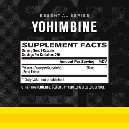 Jacked Factory Yohimbine Extra Starkes Supplement, 270 Kapseln - Premium Yohimbe-Rindenextrakt für erfahrene Anwender - Körperrekomposition, Energie & mehr - Ohne Füllstoffe - 270 vegane Kapseln