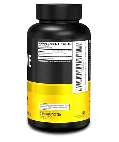 Jacked Factory Yohimbine Extra Starkes Supplement, 270 Kapseln - Premium Yohimbe-Rindenextrakt für erfahrene Anwender - Körperrekomposition, Energie & mehr - Ohne Füllstoffe - 270 vegane Kapseln