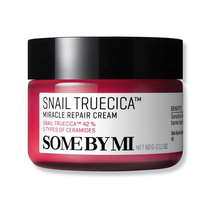 SOME BY MI Snail Truecica Miracle Repair Cream – 60ml Tagescreme mit Schneckenschleim für empfindliche Haut, Pickelmale & gestärkte Hautbarriere