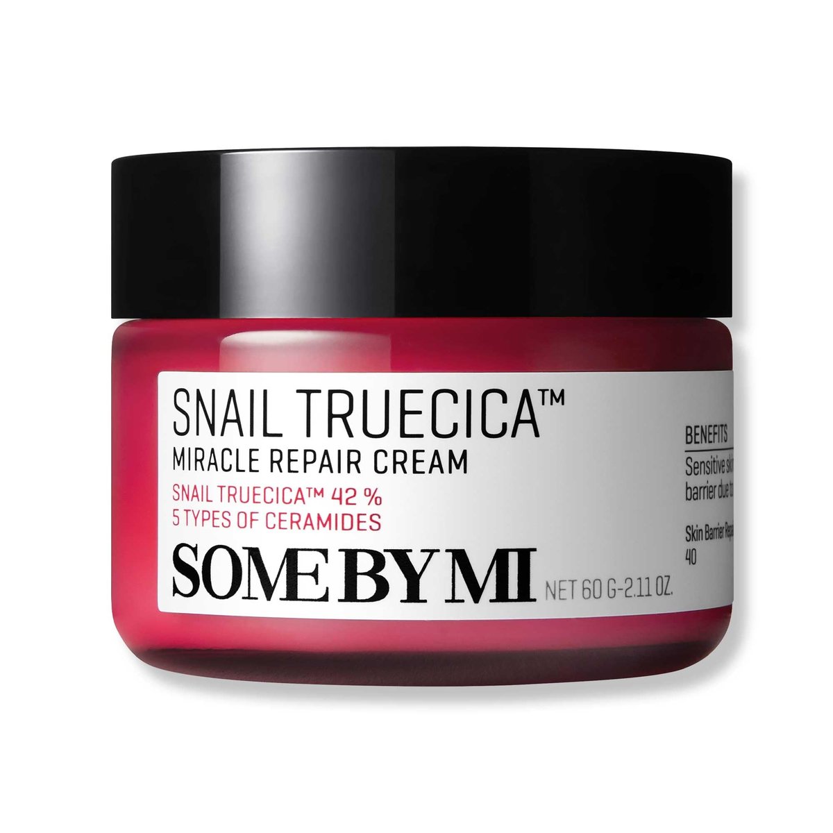 SOME BY MI Snail Truecica Miracle Repair Cream – 60ml Tagescreme mit Schneckenschleim für empfindliche Haut, Pickelmale & gestärkte Hautbarriere
