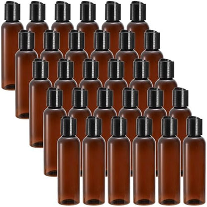 Bekith 30er-Pack 4oz Reiseflaschen für Toilettenartikel, kleine Plastik-Quetschflaschen mit Klappdeckel, auslaufsichere, nachfüllbare Reisebehälter für Shampoo, Lotionen, Flüssigseife