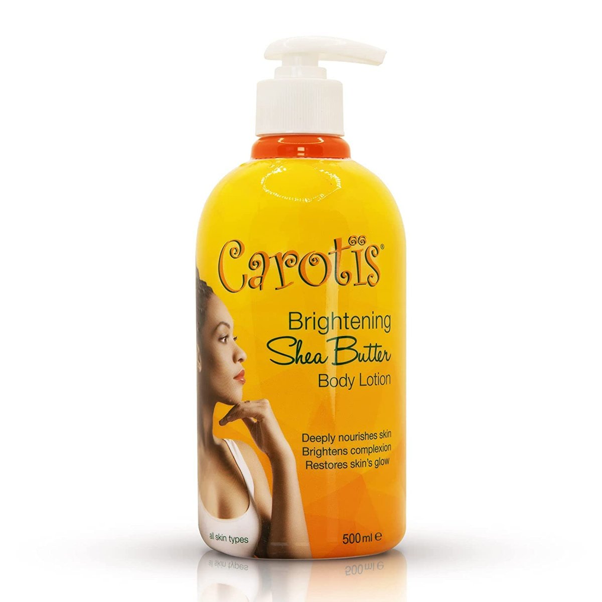 CAROTÏS Hautaufhellende Körperlotion – 500 ml – Hilft bei dunklen Flecken, mit Sheabutter, Arbutin-Komplex und Vitamin A