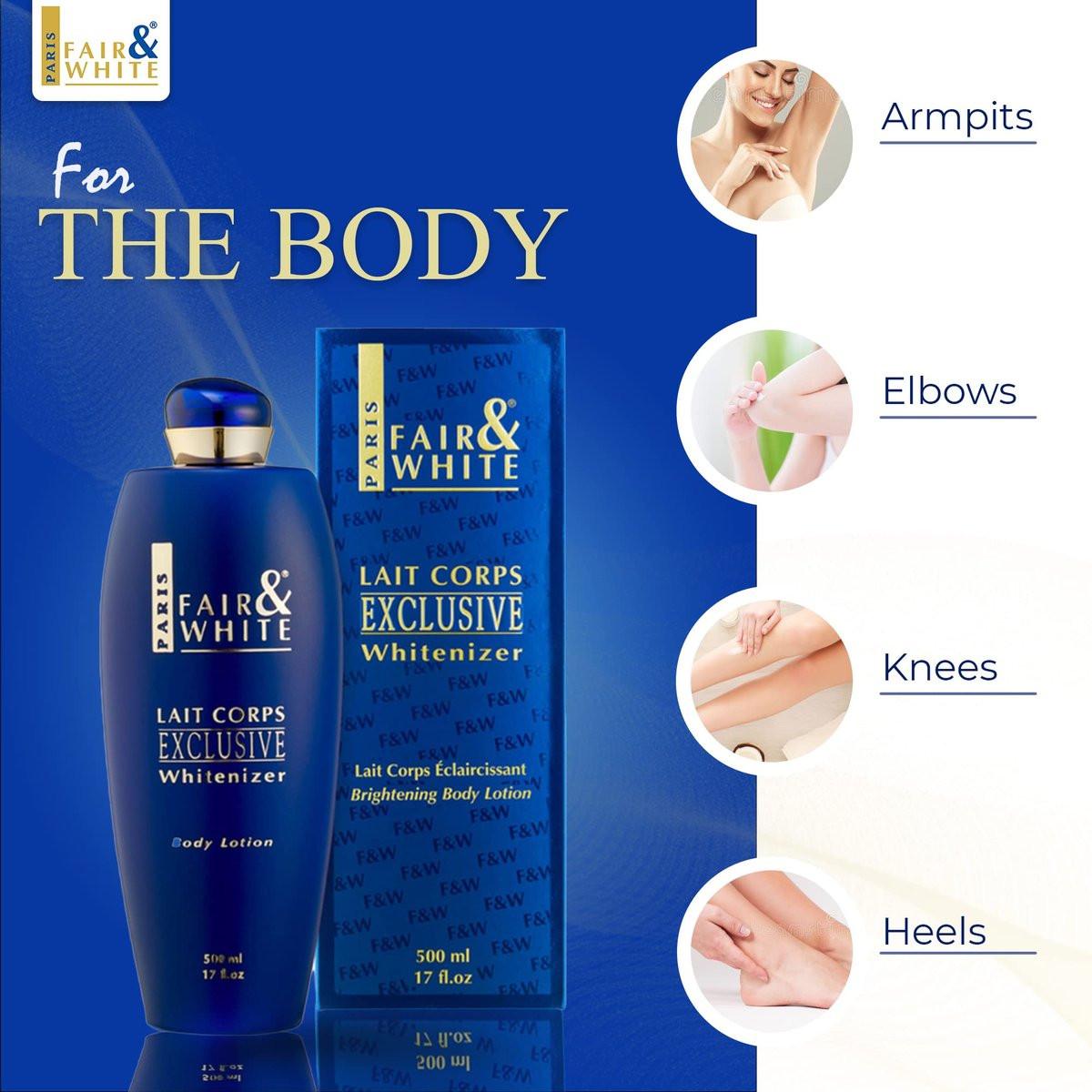 FAIR & WHITE Lait Corps Exclusive Whitenizer Body Lotion - 500 ml - Aufhellende Körperlotion
