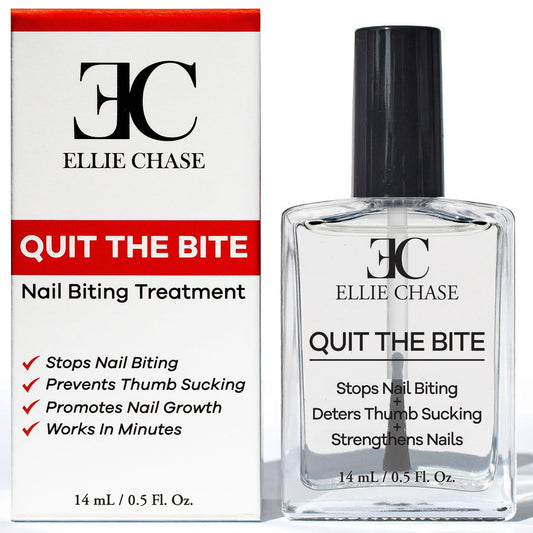 Ellie Chase Stop Nail Biting Nagellack – Bitterer Geschmack, 0,5 Oz – Stoppt Finger im Mund – Sicher für Erwachsene & Kinder – Fördert Nagelwachstum – Hergestellt in USA – DBP-frei, TPHP-frei