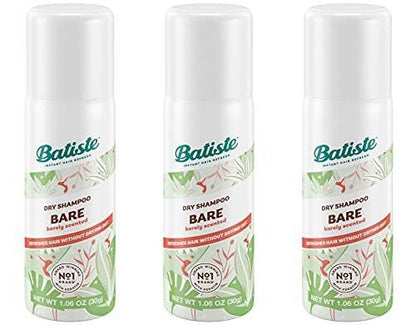 Batiste Trockenshampoo Bare Mini Reisegröße 1,06 oz (3er-Pack) – Farblos, für alle Haartypen