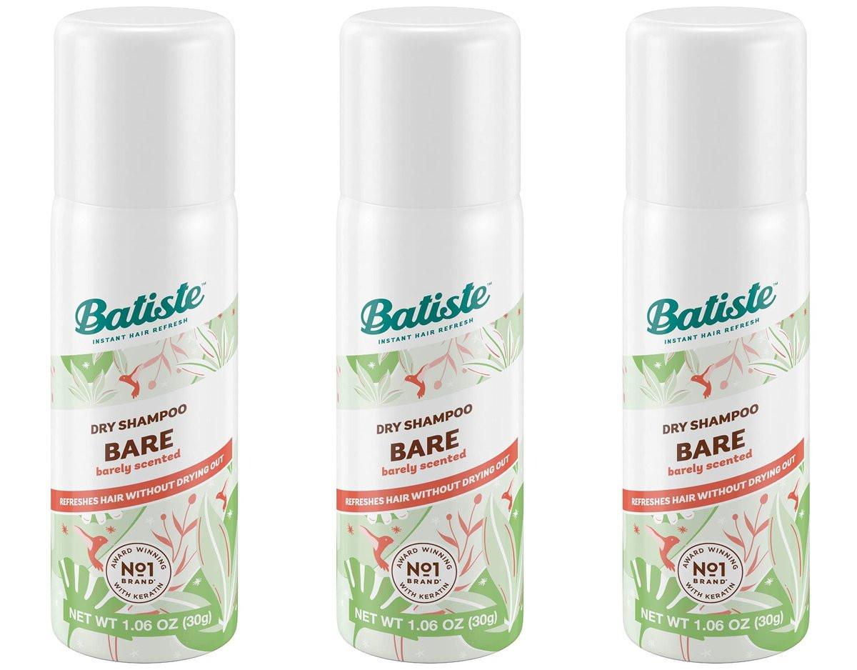 Batiste Trockenshampoo Bare Mini Reisegröße 1,06 oz (3er-Pack) – Farblos, für alle Haartypen