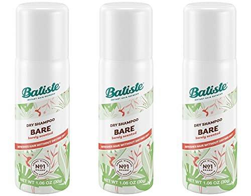 Batiste Trockenshampoo Bare Mini Reisegröße 1,06 oz (3er-Pack) – Farblos, für alle Haartypen