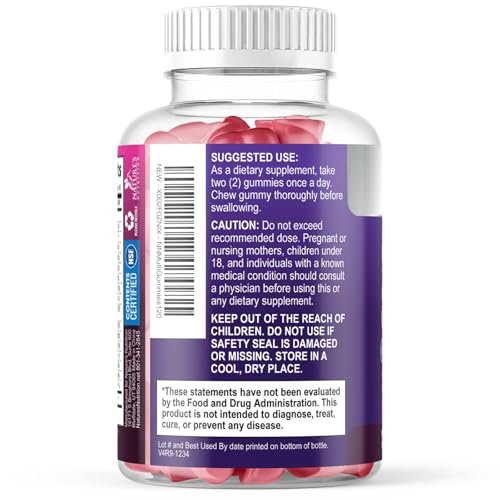 Multivitamin Gummis für Erwachsene – Tägliche Multivitamin-Gummis mit Vitamin A, C, D, B12 für Frauen & Männer, Immununterstützung – 120 Gummis