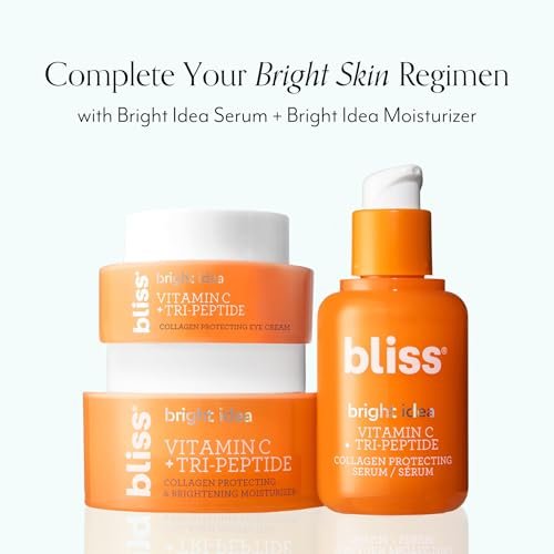 Bliss Bright Idea Vitamin C Augencreme – Anti-Aging Behandlung, Reduziert feine Linien, Strafft & Hydratisiert, 3-O-Ethylascorbinsäure, Tripeptid & Süßholzwurzel, 15 ml