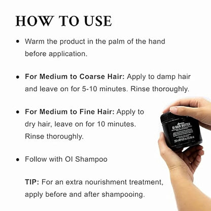 Davines OI Haarbutter – Tiefenwirksame nährende Antioxidans-Maske für alle Haartypen – Feuchtigkeitsspendende Behandlung gegen Frizz für sofortigen Glanz mit Roucou-Öl – stellt Weichheit wieder her, Reisegröße, 75 ml